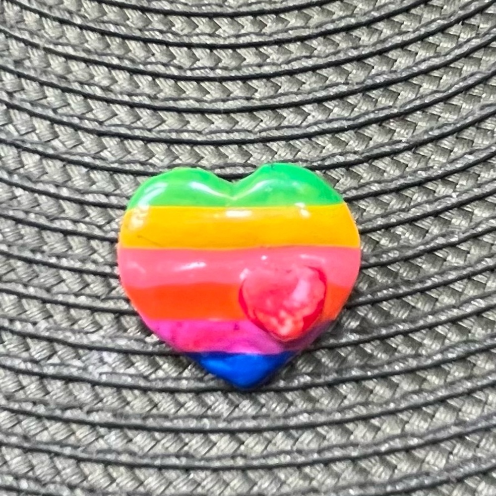 Colorful Heart-Shaped Rainbow Pin